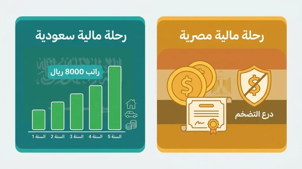مثال عملي على خطة الادخار والاستثمار