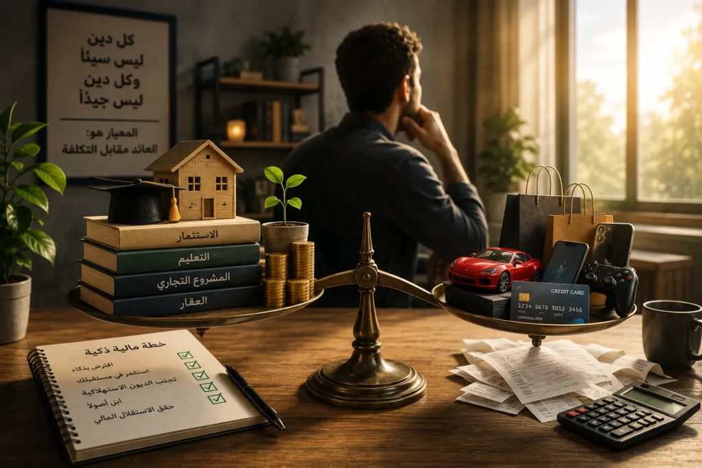 الدين الجيد والدين السيئ: مقارنة بين قرض مشروع منتج وقرض سيارة استهلاكي