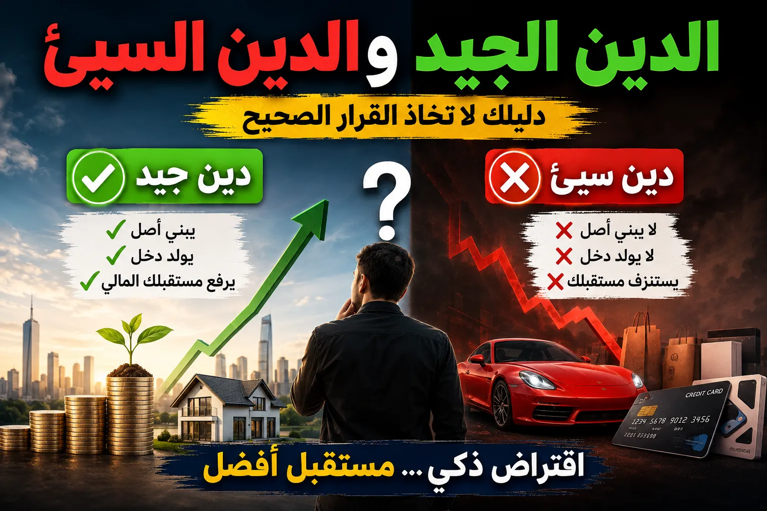 الدين الجيد والدين السيئ: الفرق بين الاقتراض الذي يبني الأصول والدين الذي يستنزف المال