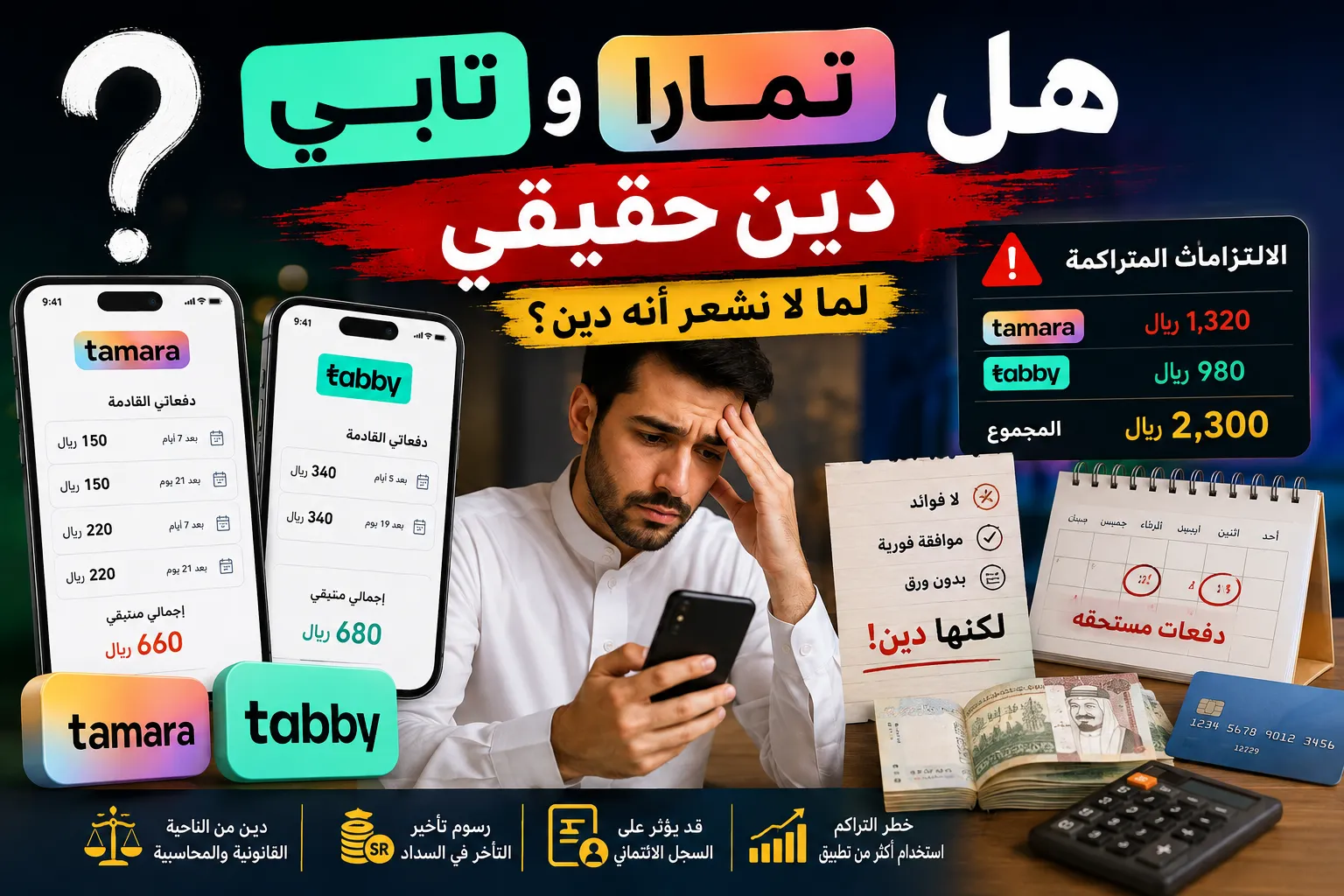 هل تمارا وتابي دين حقيقي؟ توضيح التزامات التقسيط والدفعات المتراكمة ورسوم التأخير