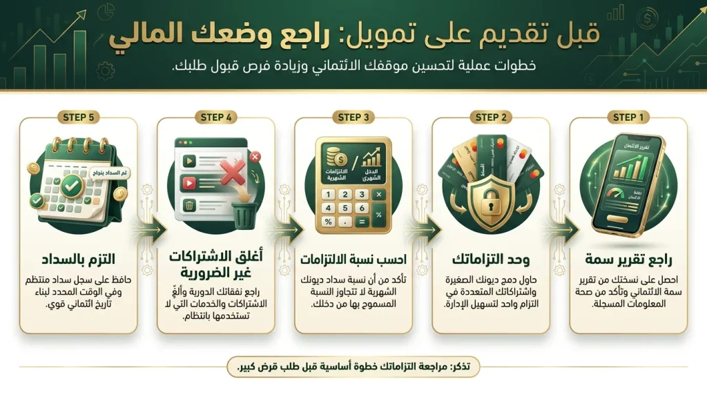 خطوات مراجعة اشتراكات تمارا وسمة قبل التقدم بطلب تمويل