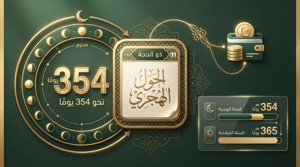 الحول في زكاة المدخرات سنة هجرية كاملة نحو 354 يومًا